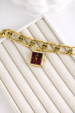 Premium Ρολόι Charm Norie Burgundy -3ATM Water Resistant